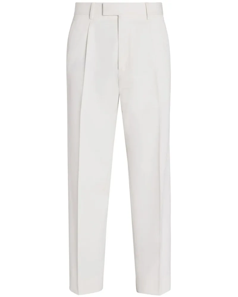 Ermenegildo Zegna Klassische Hose mit Bügelfalten - Weiß Weiß