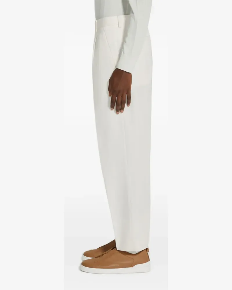 Ermenegildo Zegna Klassische Hose mit Bügelfalten - Weiß Weiß