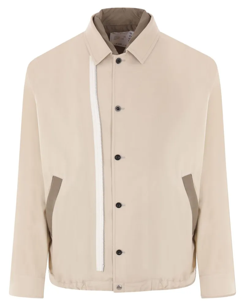Sacai Twill-Jacke - Nude Nude