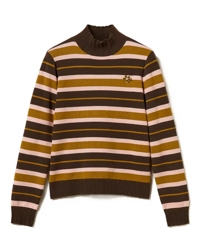 Twin-Set turtleneck jumper with brooch - Braun Braun