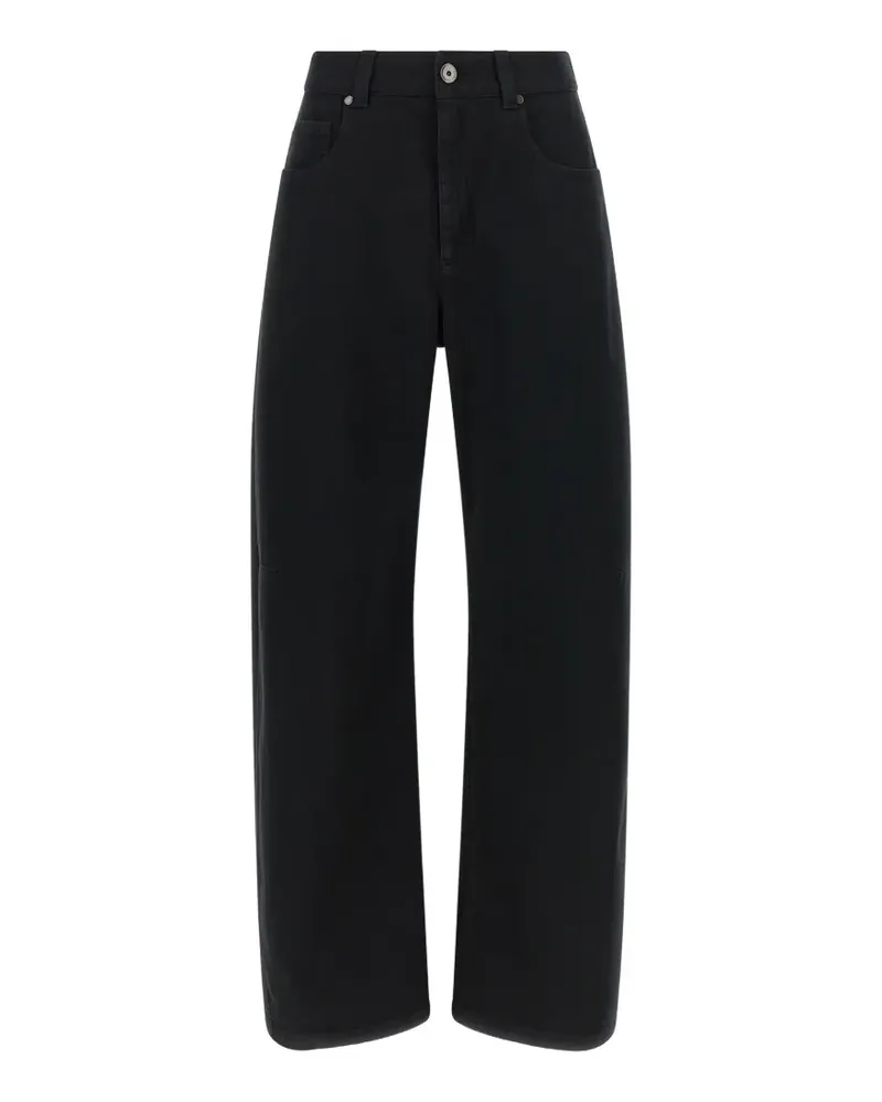 Brunello Cucinelli Monili-embellished wide-leg jeans - Schwarz Schwarz