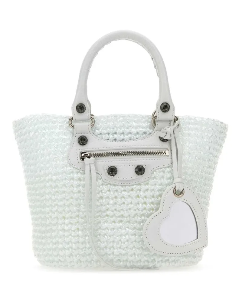 Balenciaga Kleine Le Cagole Panier Handtasche - Weiß Weiß