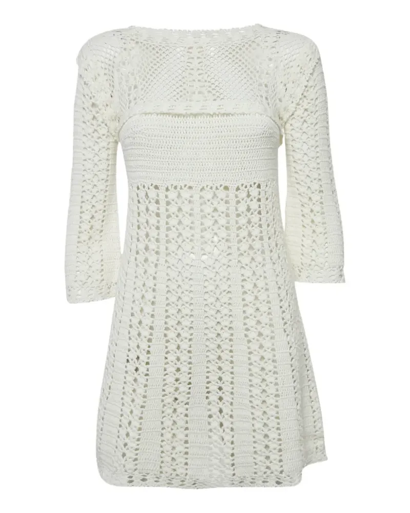Elisabetta Franchi long-sleeves mini dress - Weiß Weiß