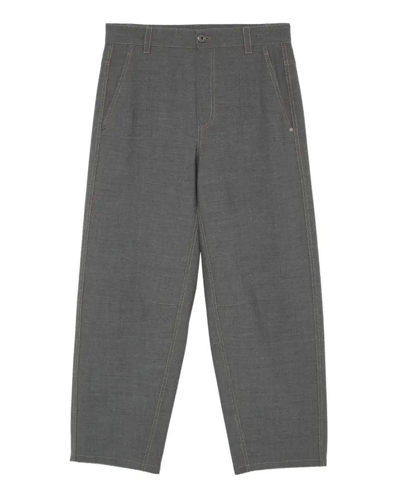 Brunello Cucinelli Straight-Leg-Hose mit Kontrastnähten - Grau Grau