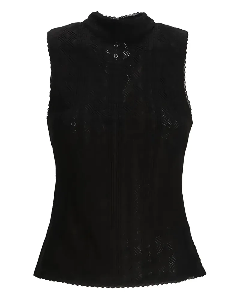 HUGO BOSS Top mit Stehkragen - Schwarz Schwarz