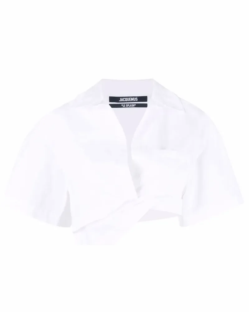 Jacquemus La Chemise Cropped-Hemd - Weiß Weiß