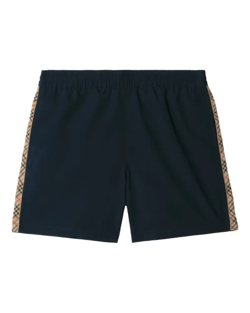 Burberry Badeshorts mit Check-Besatz - Blau Blau