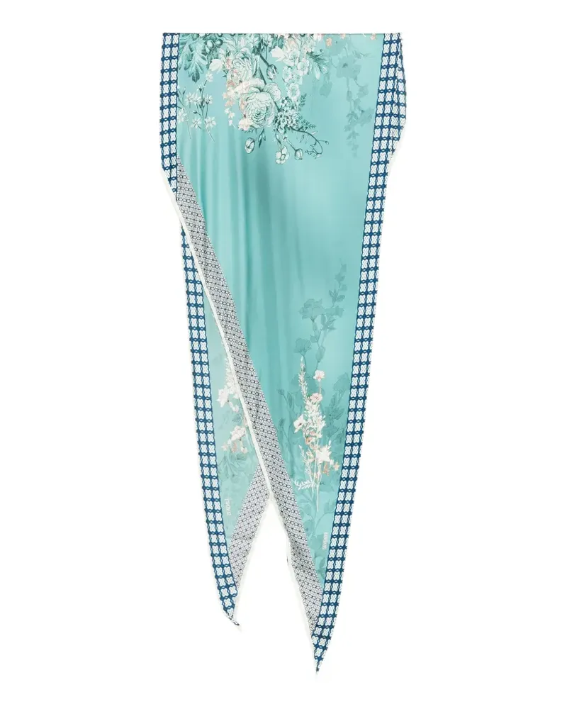 Seventy floral-print scarf - Blau Blau