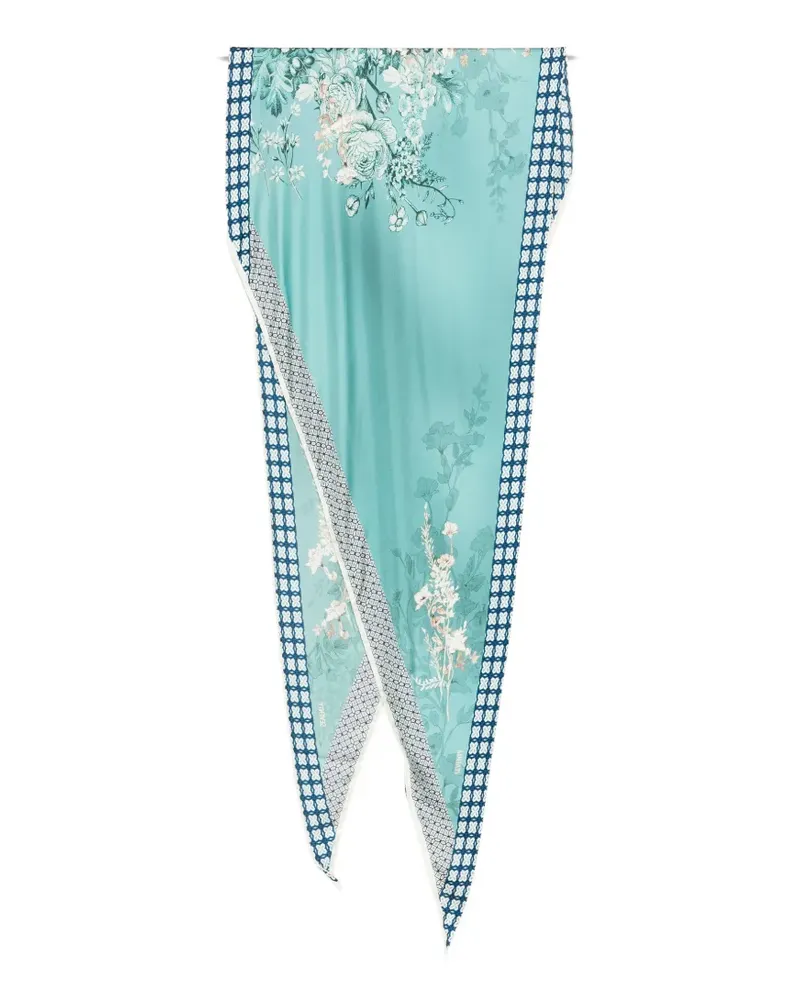 Seventy floral-print scarf - Blau Blau