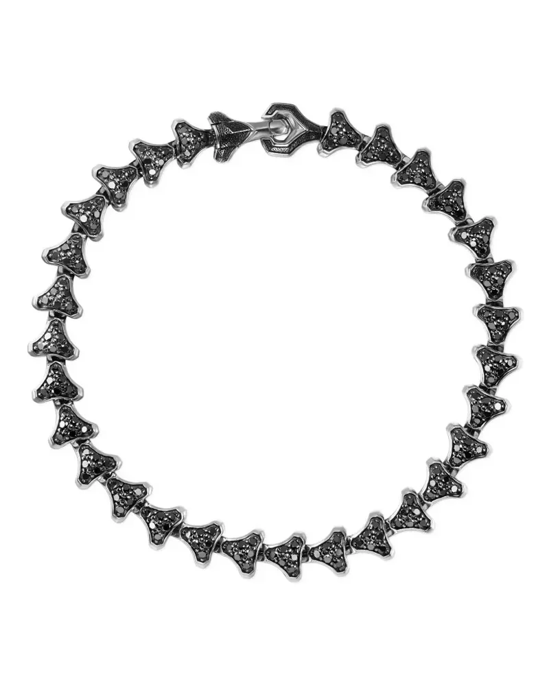 David Yurman sterling silver Armory® black diamond bracelet - Silber Silber
