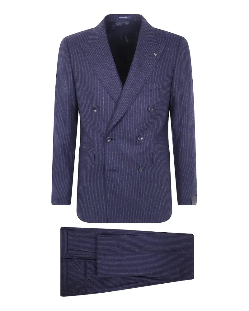 Tagliatore Doppelreihiger Anzug mit Nadelstreifen - Blau Blau