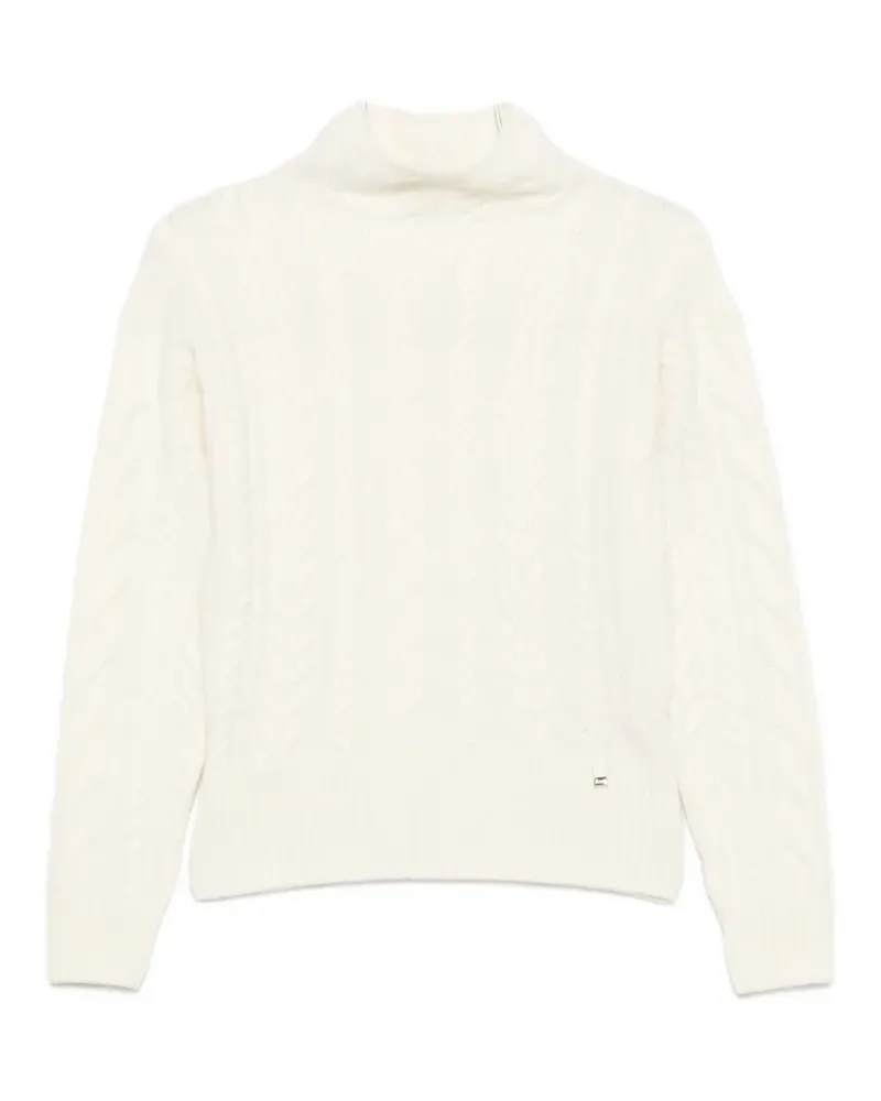 Herno cable-knit roll-neck sweater - Nude Nude