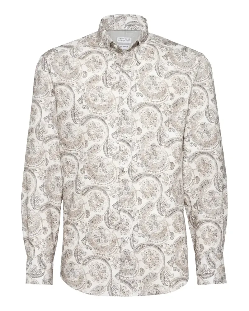 Brunello Cucinelli Hemd mit Paisley-Print - Nude Nude