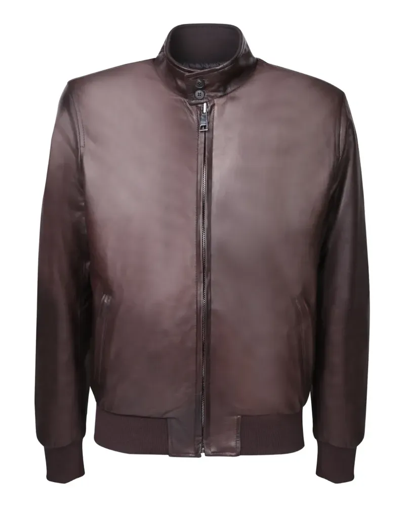 Dell'oglio Bomberjacke aus Leder - Braun Braun