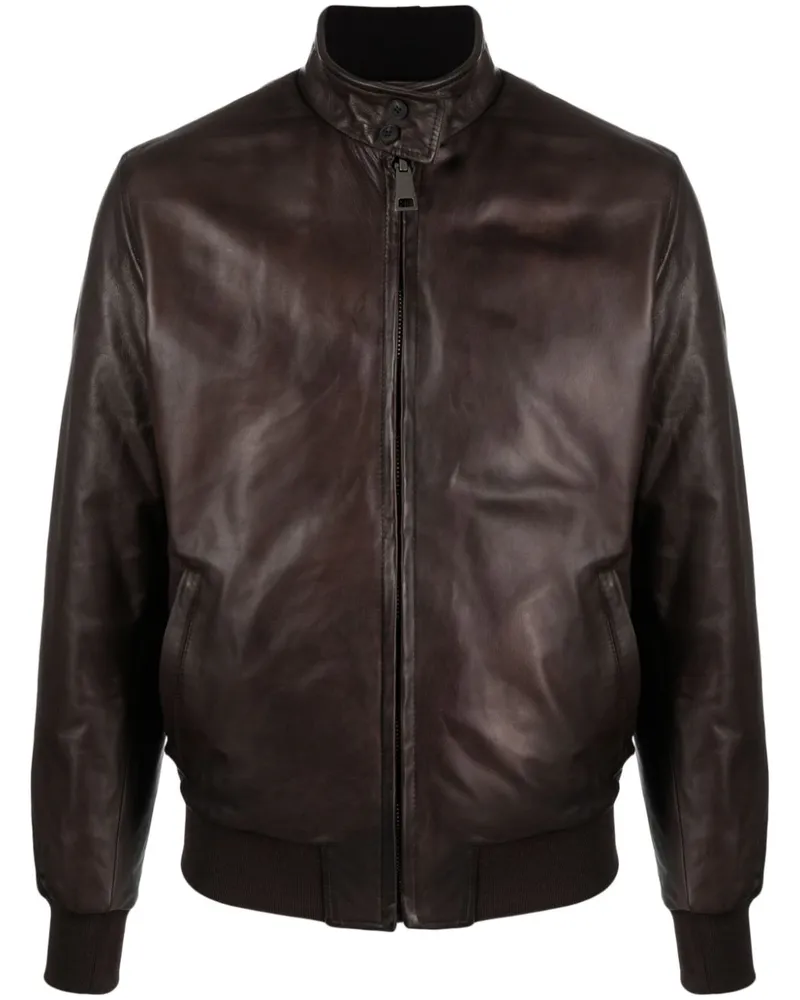Dell'oglio Bomberjacke aus Leder - Braun Braun