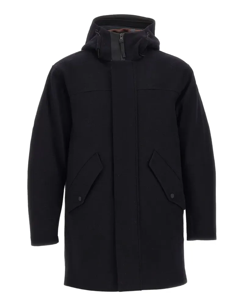 People of Shibuya hooded felted coat - Schwarz Schwarz