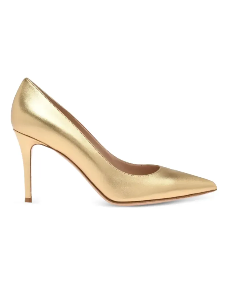 Gianvito Rossi Pumps im Metallic-Look - Gold Gold