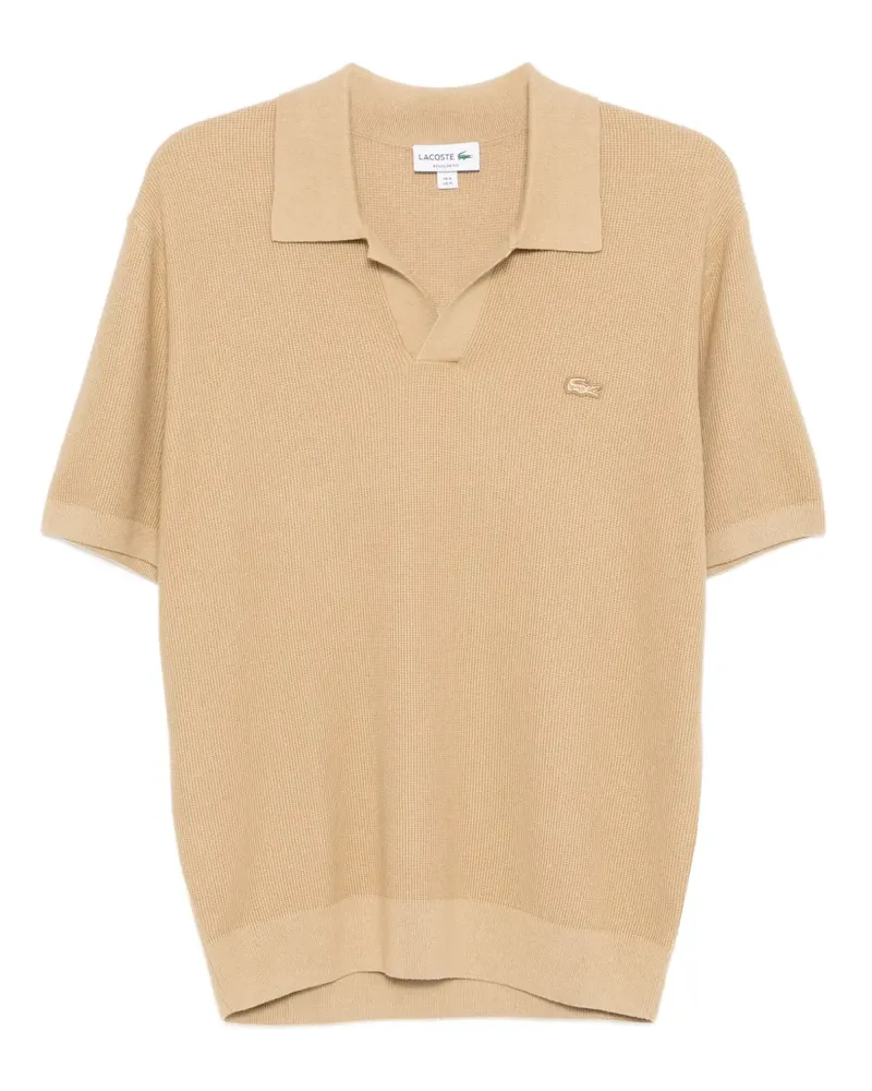Lacoste T-Shirt mit Logo-Stickerei - Nude Nude