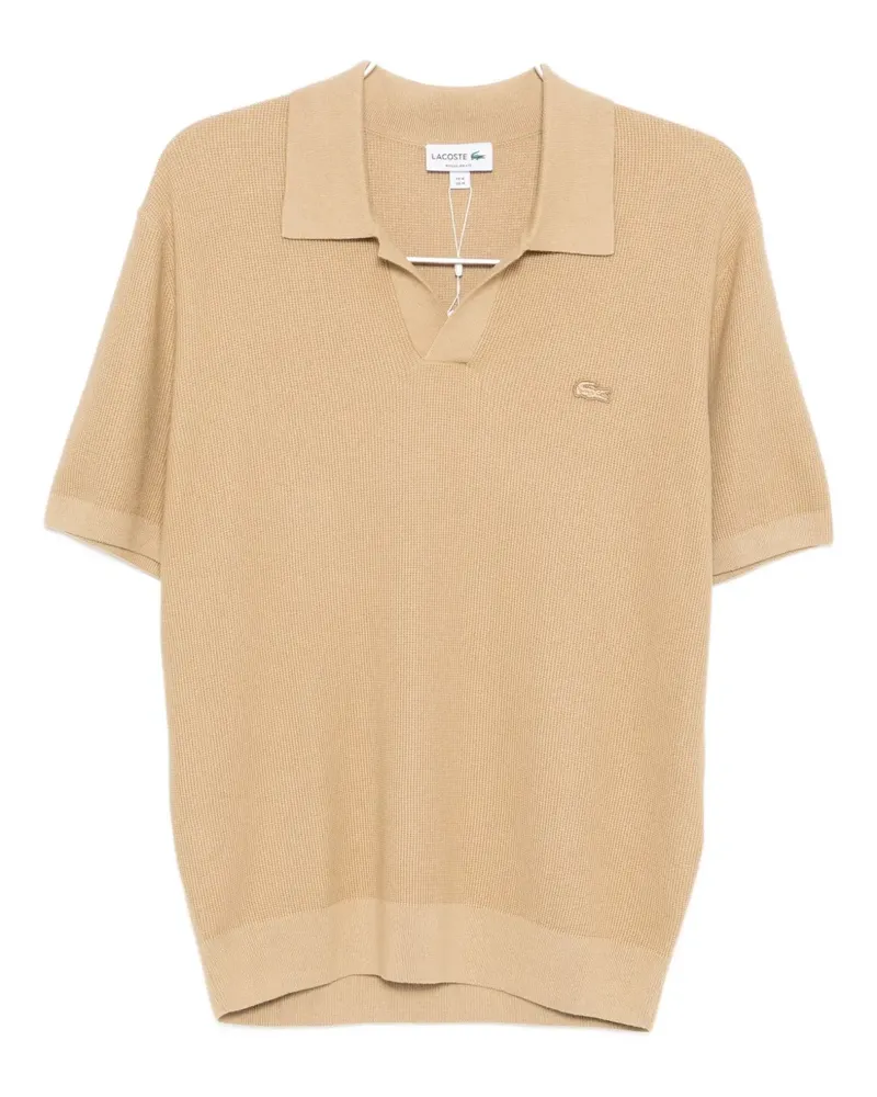 Lacoste logo-embroidered T-shirt - Nude Nude