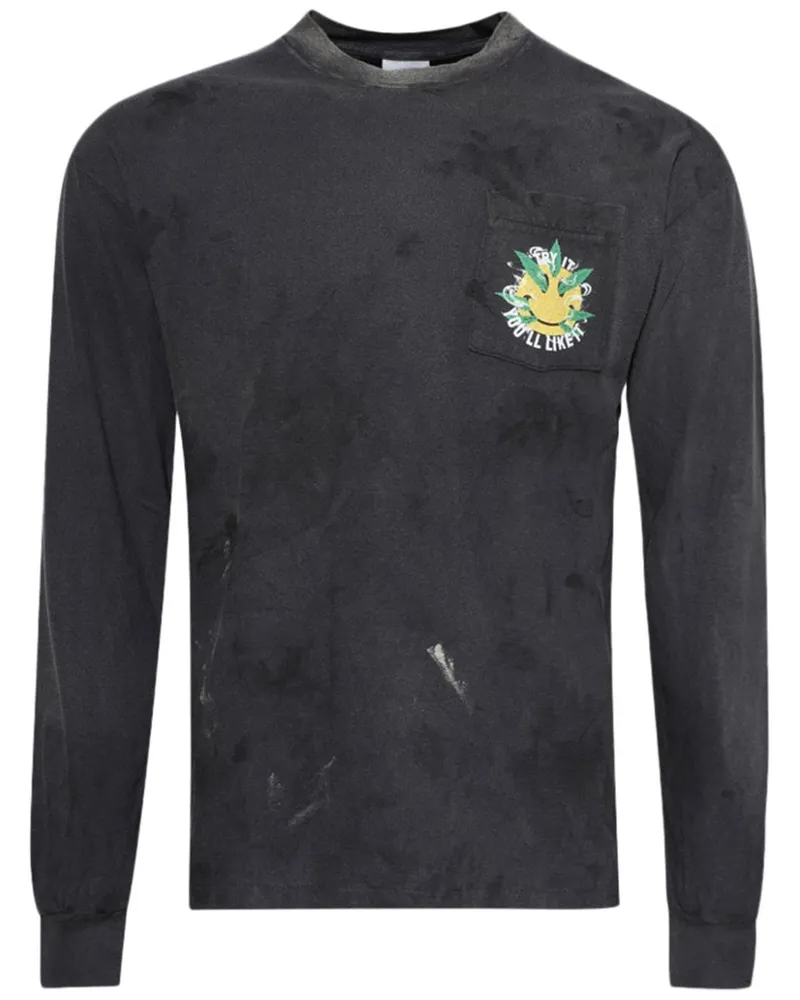 READYMADE T-Shirt mit Schlangen - Schwarz Schwarz