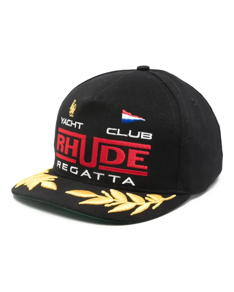 RHUDE embroidered cap hat - Schwarz Schwarz