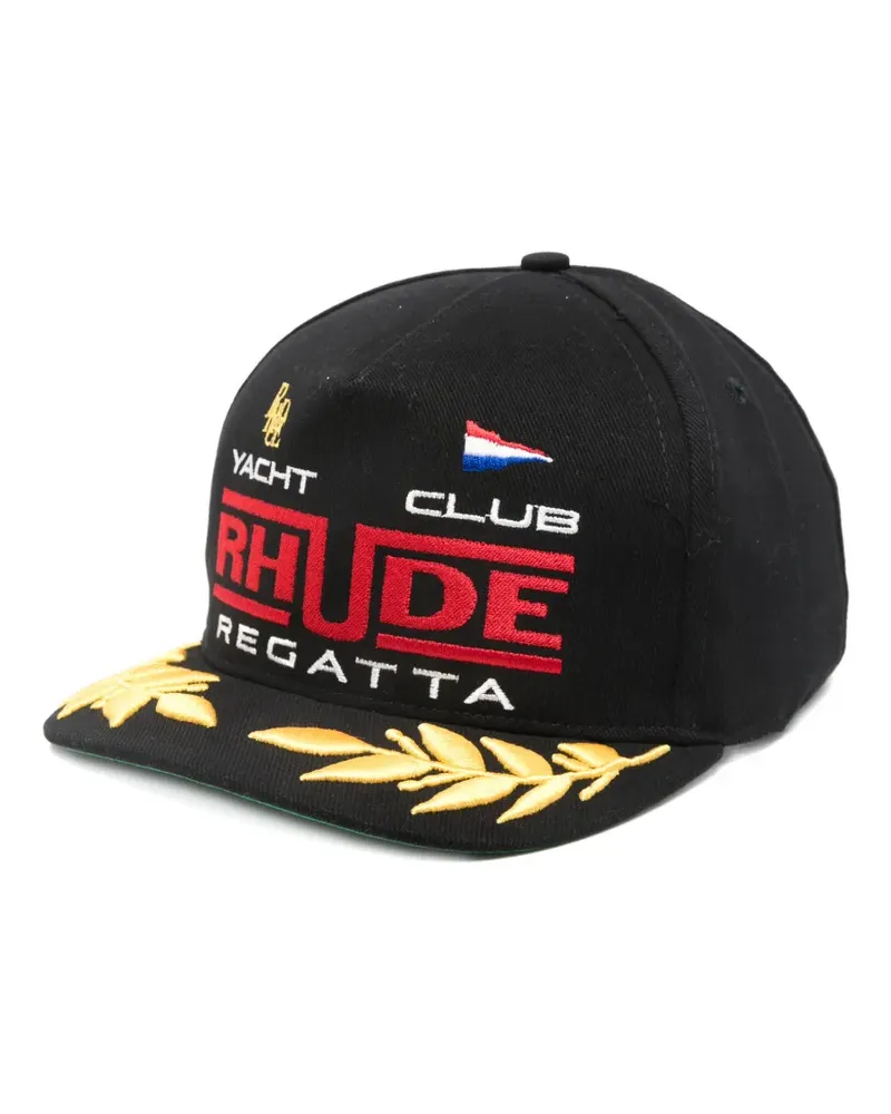 RHUDE embroidered cap hat - Schwarz Schwarz
