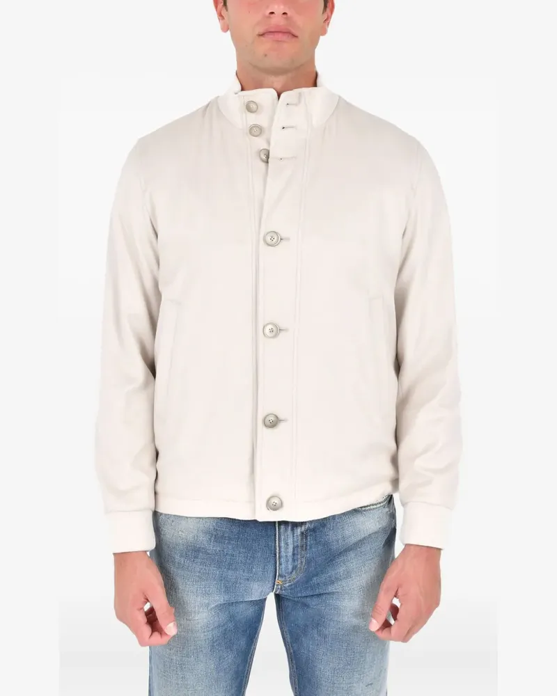 Herno buttoned bomber jacket - Nude Nude