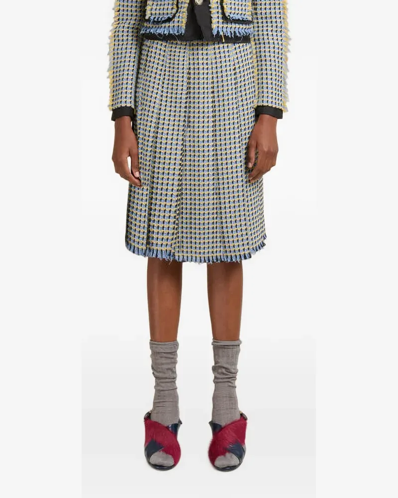 Marni Rock mit Falten - Blau Blau