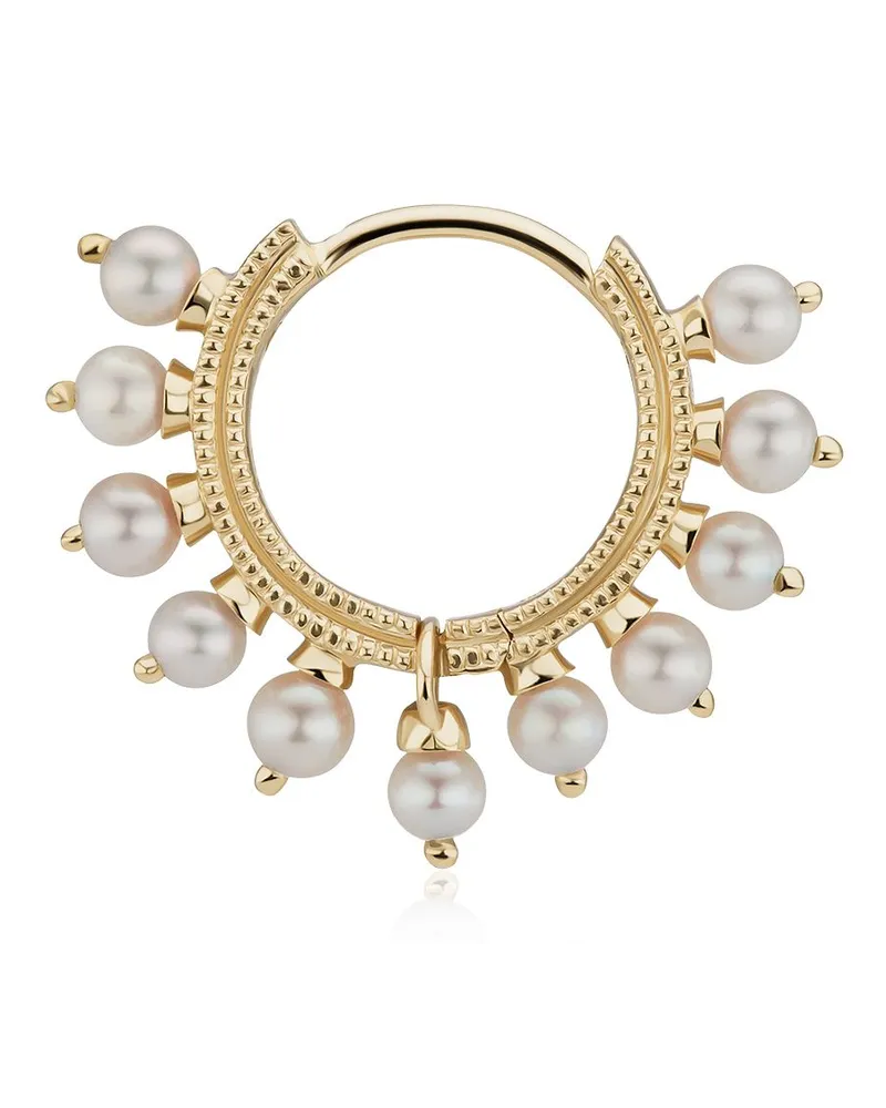 Maria Tash 18kt Gelbgoldcreole mit Perlen Gold