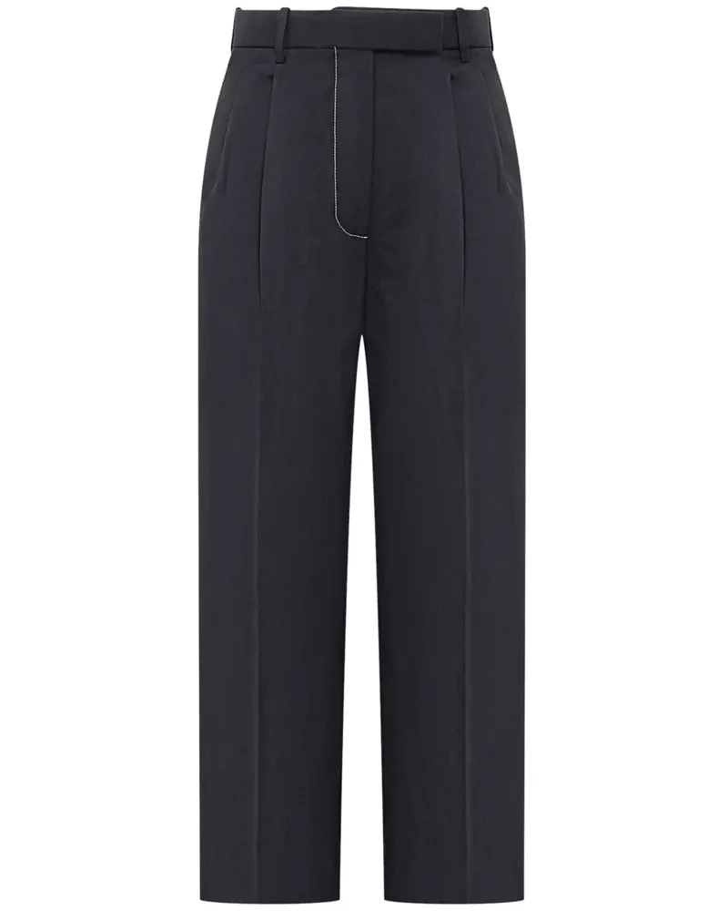 Thom Browne Gerade Hose mit hohem Bund - Blau Blau