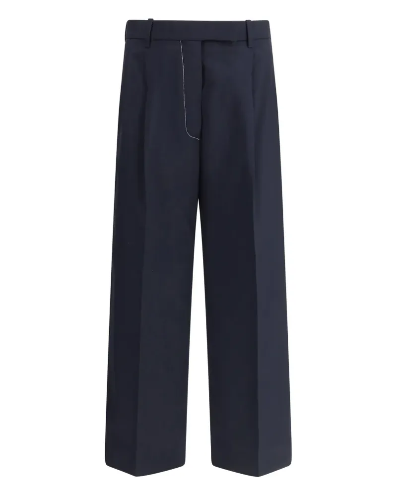 Thom Browne Gerade Hose mit hohem Bund - Blau Blau