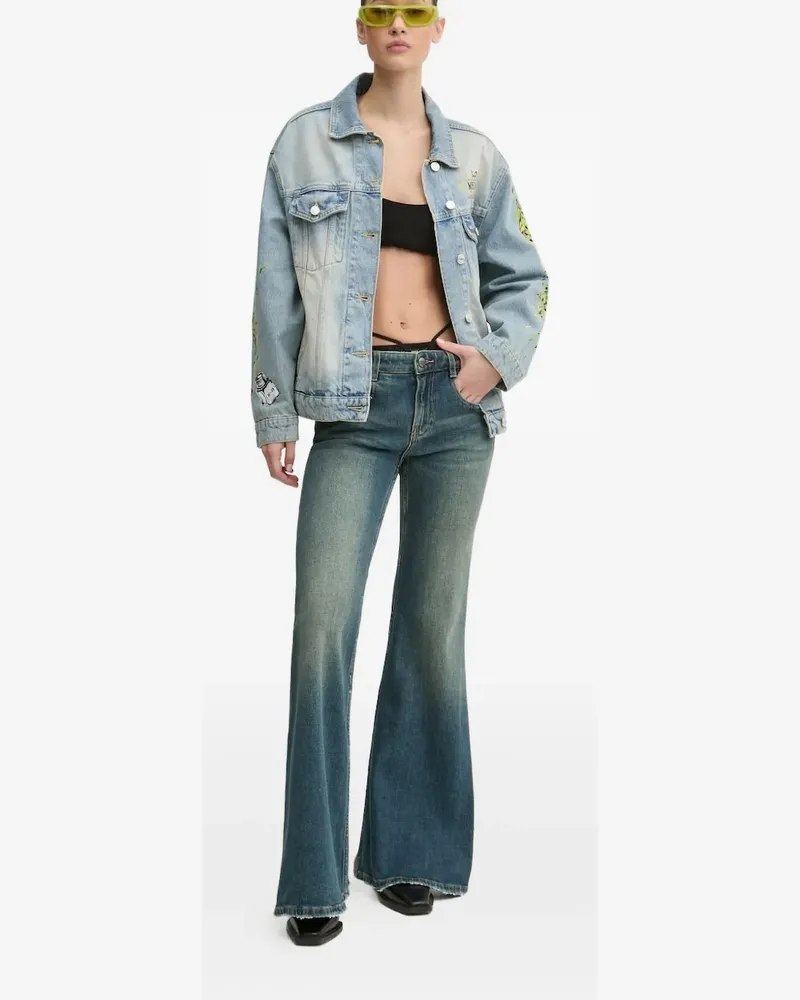 Miss Sixty Schlagjeans mit Bikini-Bund - Blau Blau