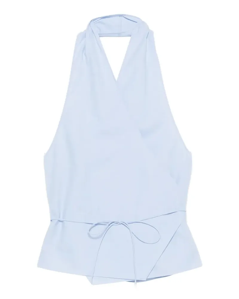 St. Agni Oxford wrap top - Blau Blau