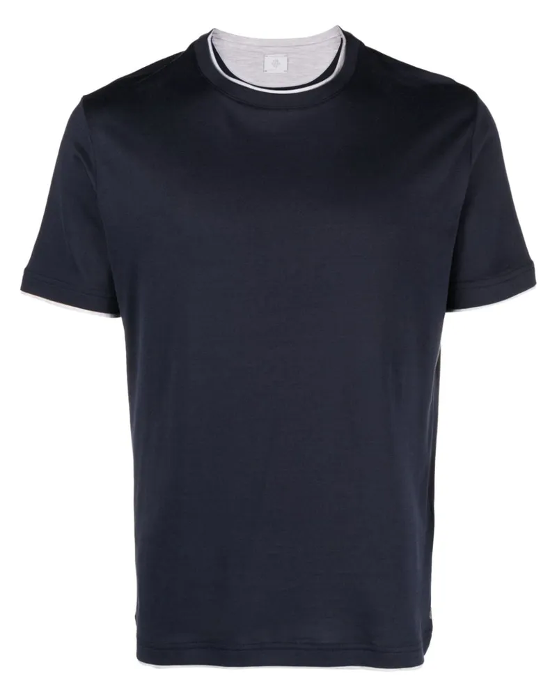 Eleventy T-Shirt mit Rundhalsausschnitt - Blau Blau