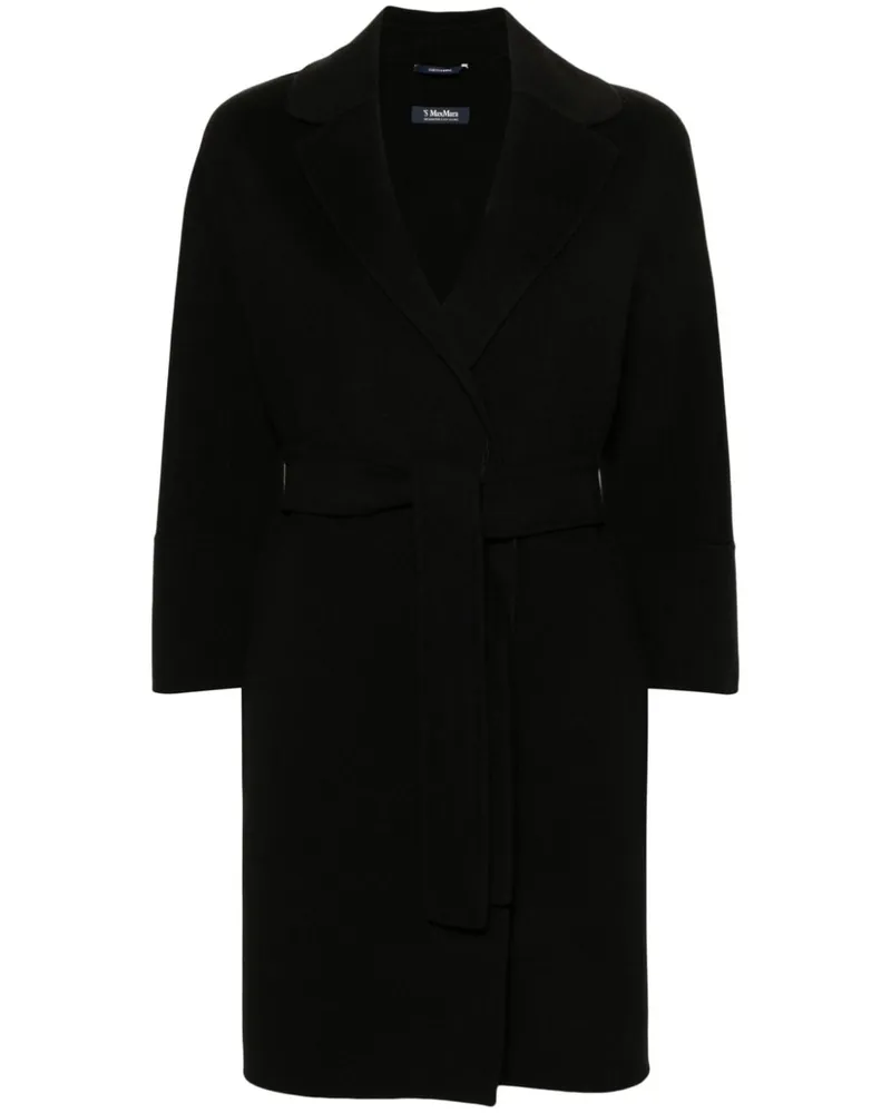 Max Mara Arona Mantel mit Gürtel - Schwarz Schwarz