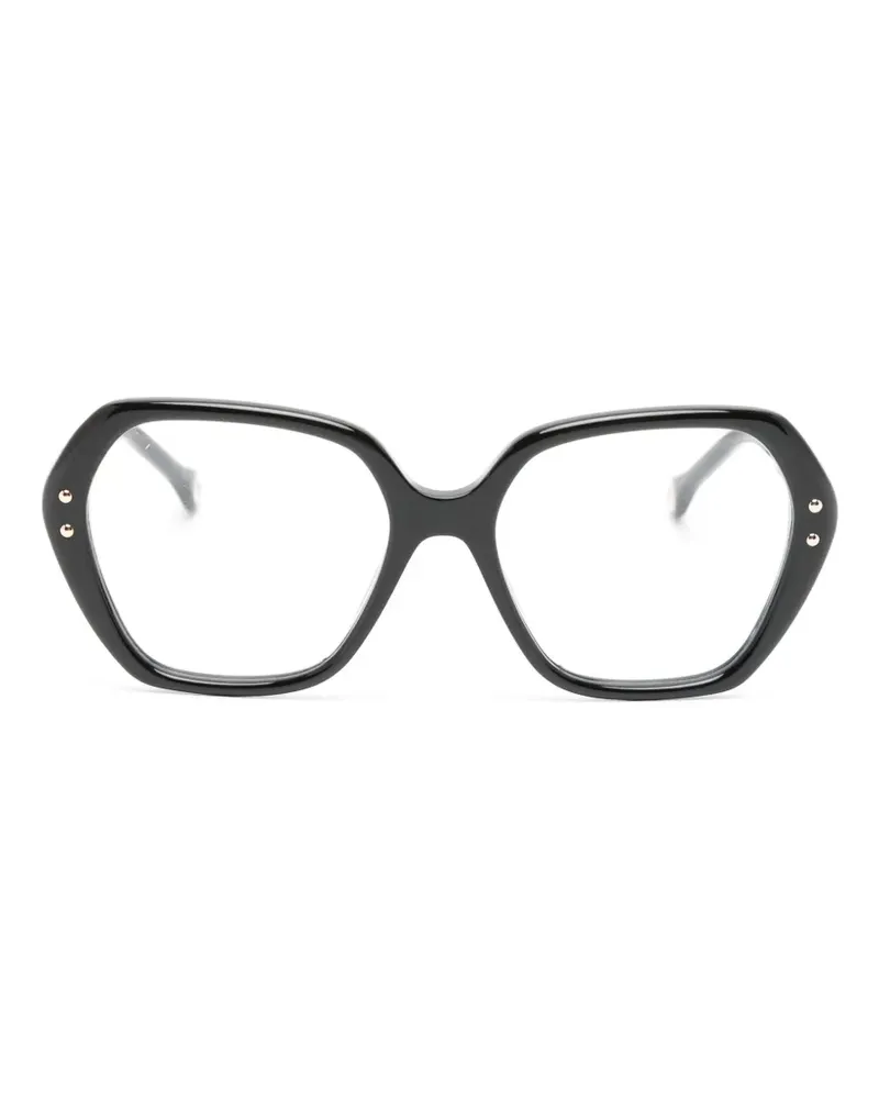Carolina Herrera New York Brille mit geometrischem Gestell - Schwarz Schwarz