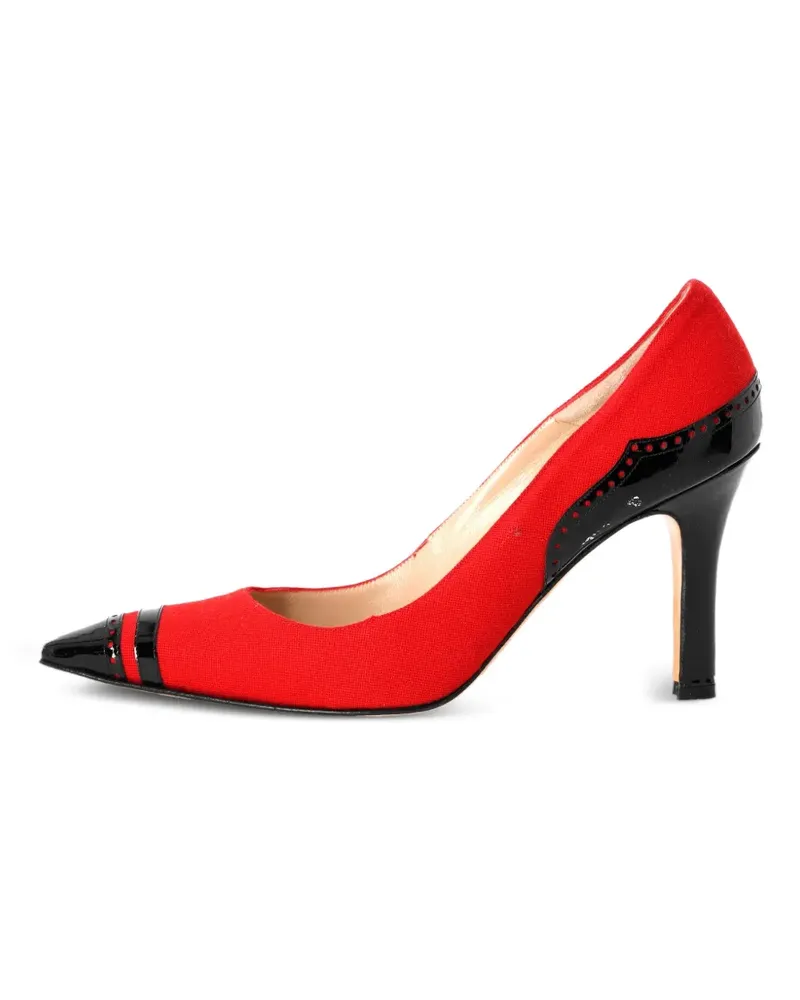 Manolo Blahnik Pumps mit spitzer Kappe - Rot Rot