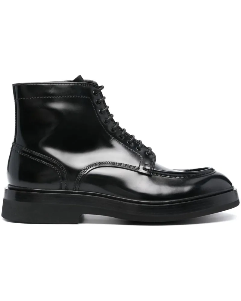 Santoni Klassische Schnürstiefel - Schwarz Schwarz