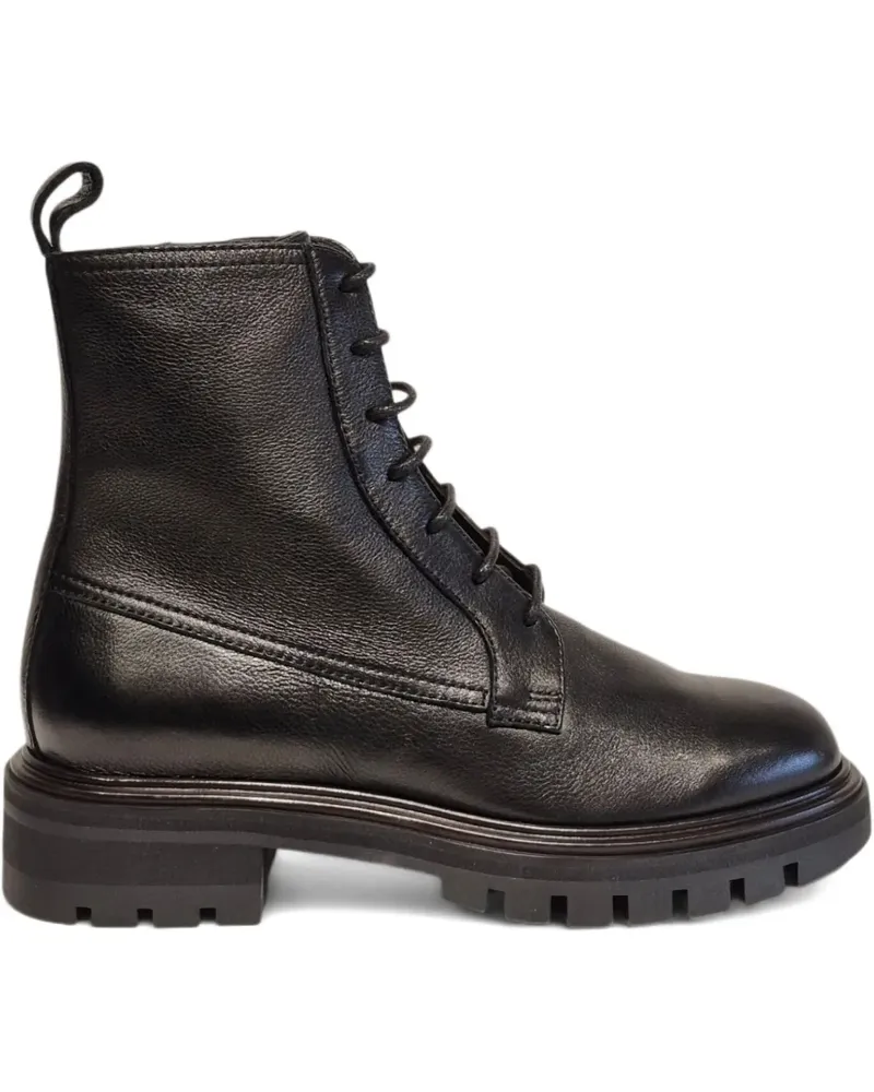 Henderson Schnürstiefel aus Leder - Schwarz Schwarz