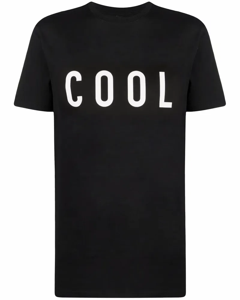 Dsquared2 T-Shirt mit Slogan-Print - Schwarz Schwarz