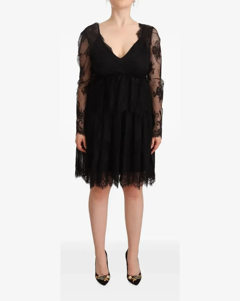 Aniye By floral lace-tiered dress - Schwarz Schwarz