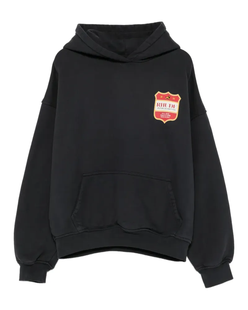 RHUDE logo-print hoodie - Schwarz Schwarz