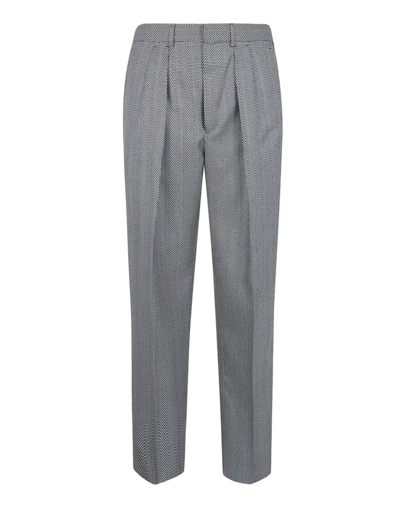 Tom Ford Jacquard Sharkskin pattern trousers - Schwarz Schwarz