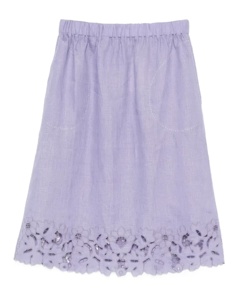 VITA KIN Galatea broderie-anglaise midi skirt - Violett Violett