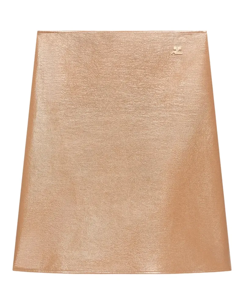 Courrèges vinyl A-line knee-length skirt - Nude Nude