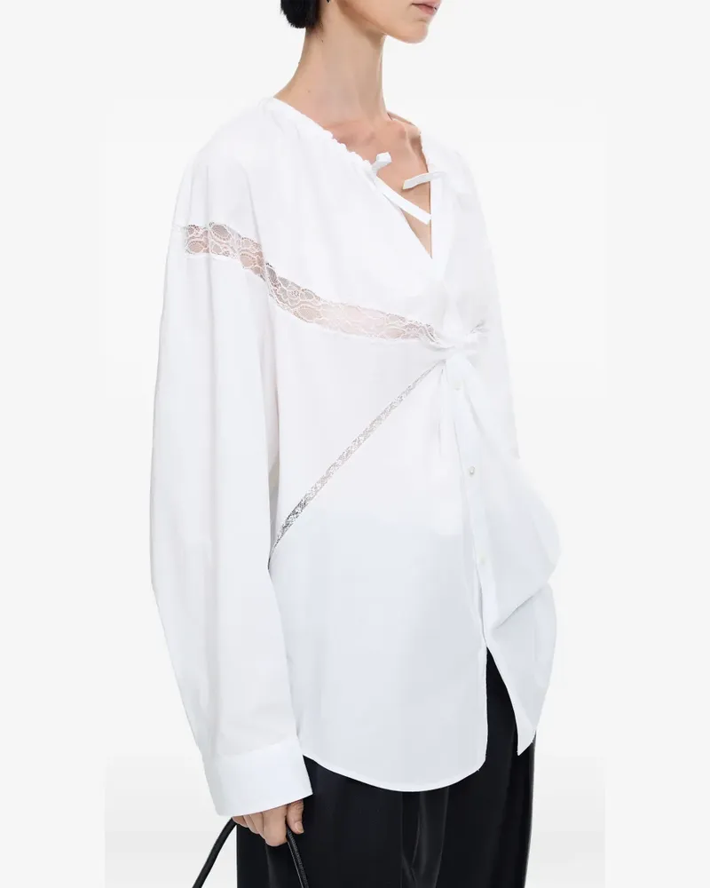 JNBY Drapierte Bluse mit Spitze - Weiß Weiß