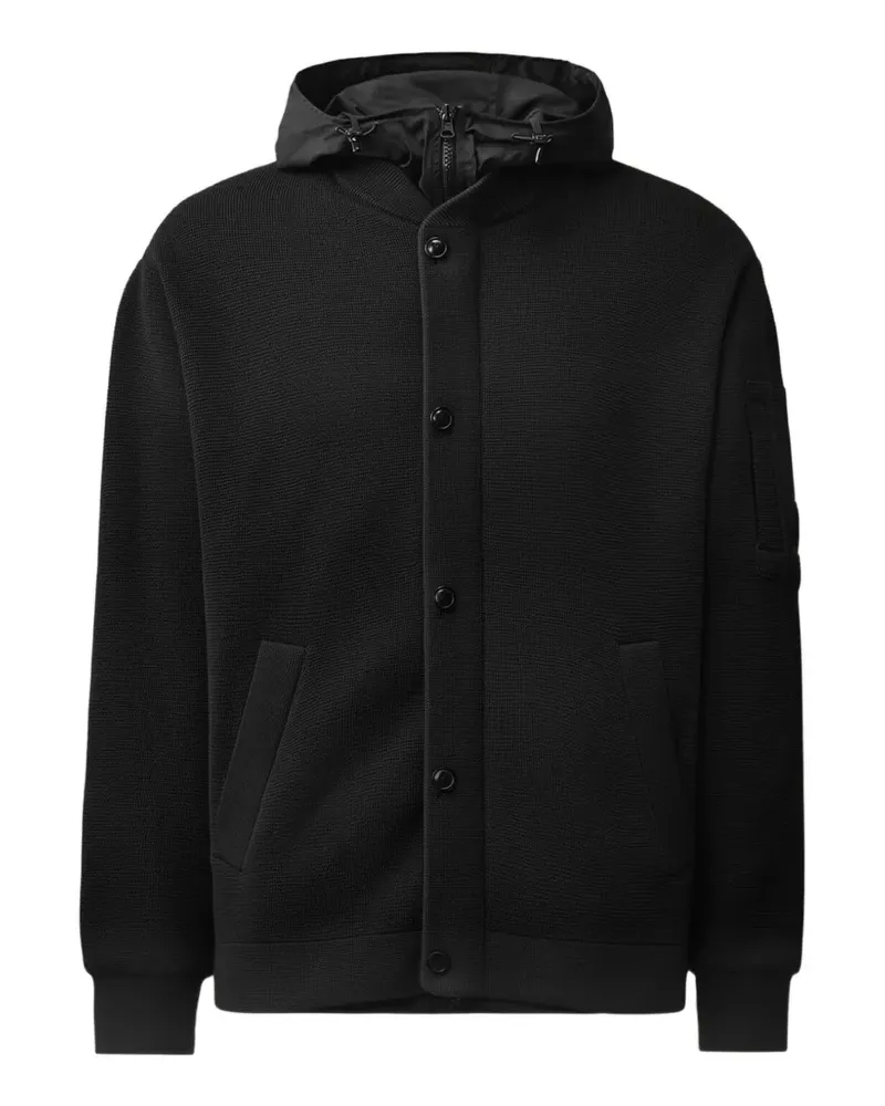C.P. Company Goggle-detail button-up hoodie - Schwarz Schwarz