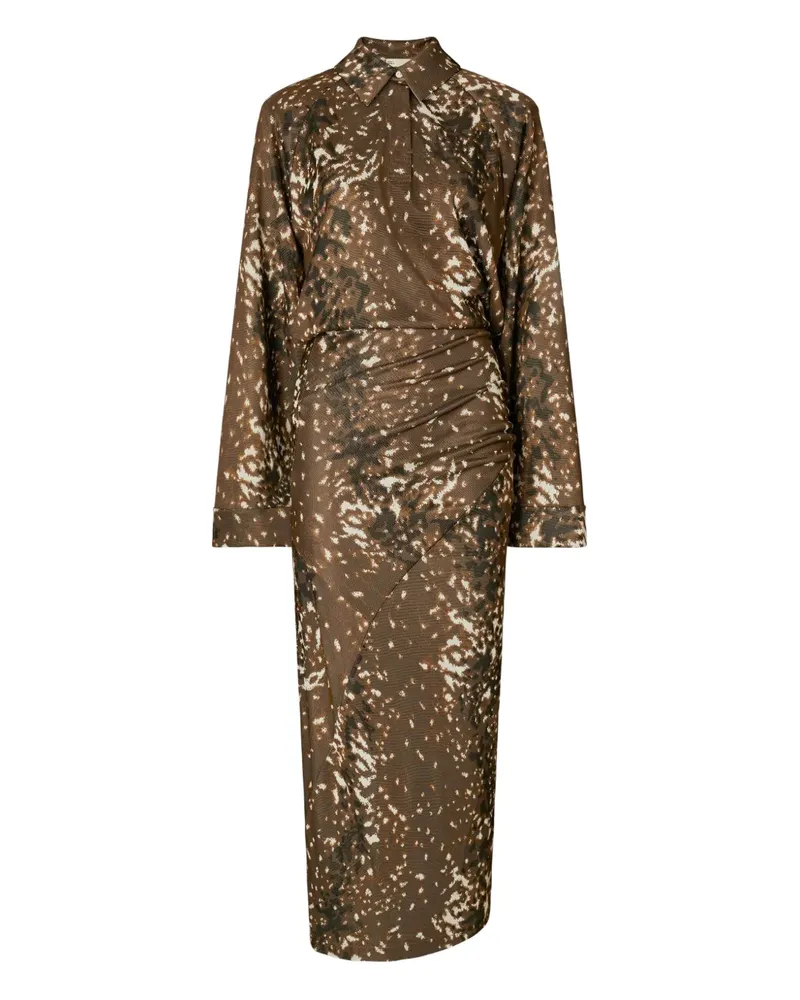 Tory Burch Kleid mit abstraktem Print - Braun Braun