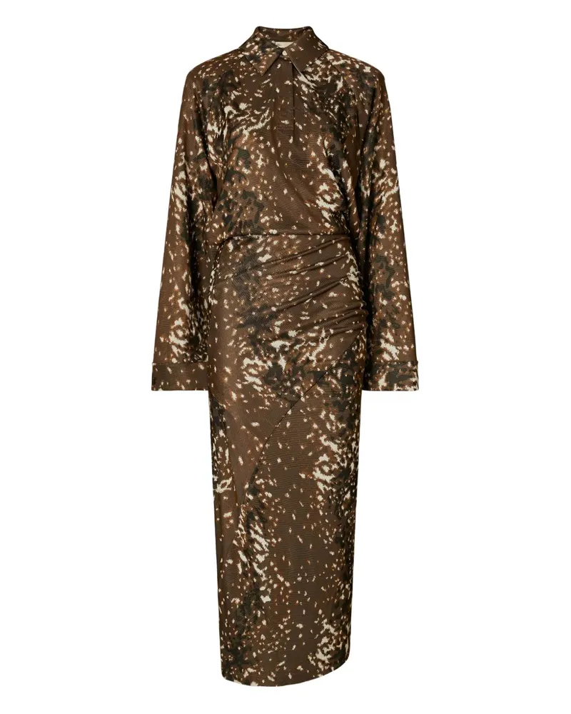 Tory Burch Kleid mit abstraktem Print - Braun Braun