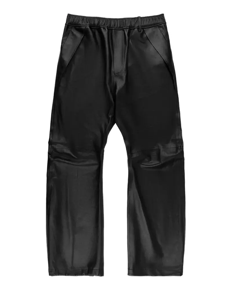 PURPLE BRAND Tech leather trousers - Schwarz Schwarz